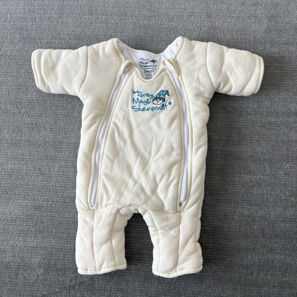 Baby Merlins Magic Sleepsuit Size Small 3-6 Months 12-18 LBS Light Yellow